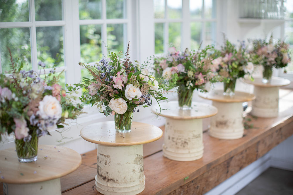 Wedding centerpiece assembly line